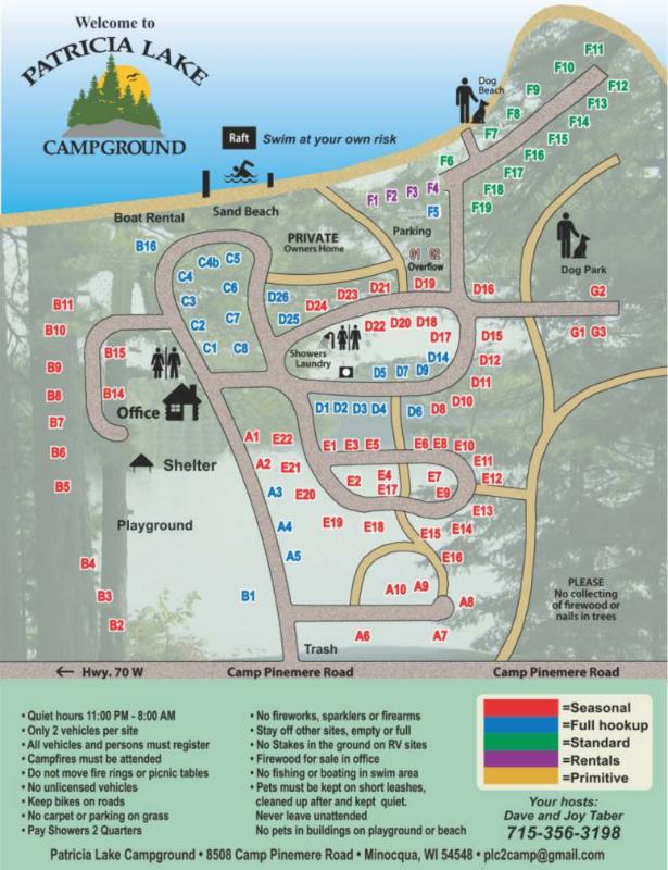 Patricia Lake Campground Map